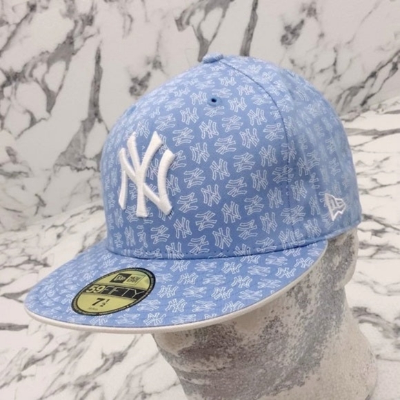 Men's New Era Cap Sky Blue | White 59FIFTY NY Yankees Limited Edition NWT - Picture 2 of 4